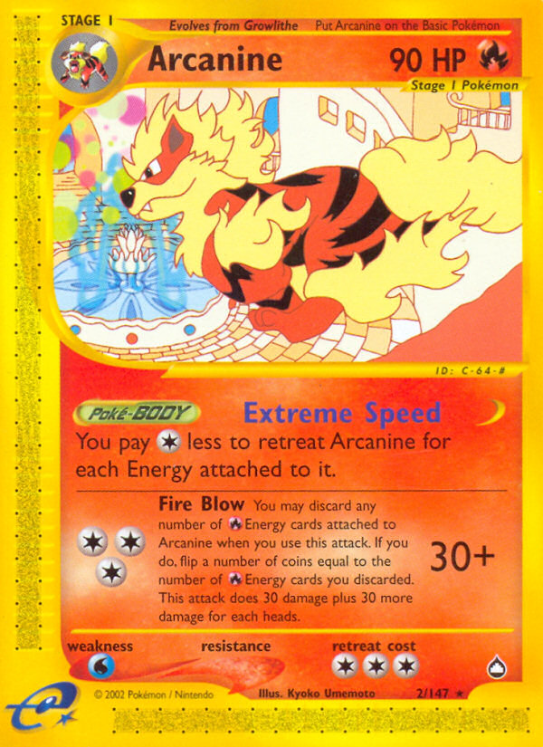 Arcanine (2/147) [Aquapolis] | Play N Trade Winnipeg