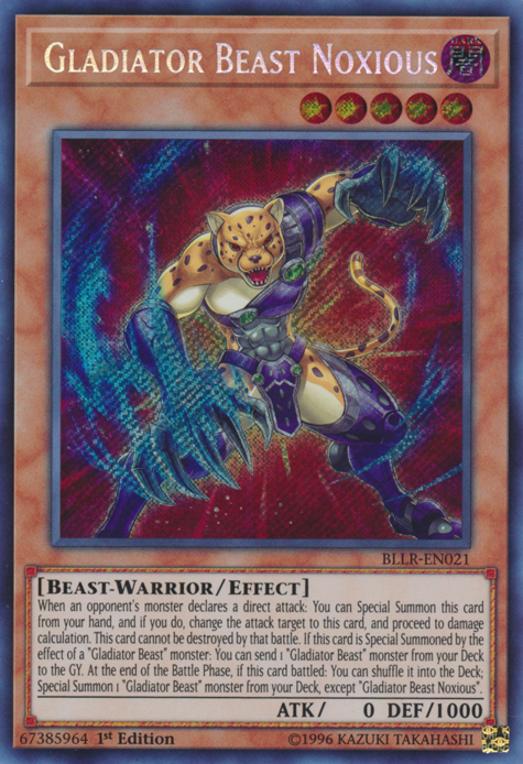 Gladiator Beast Noxious [BLLR-EN021] Secret Rare | Play N Trade Winnipeg