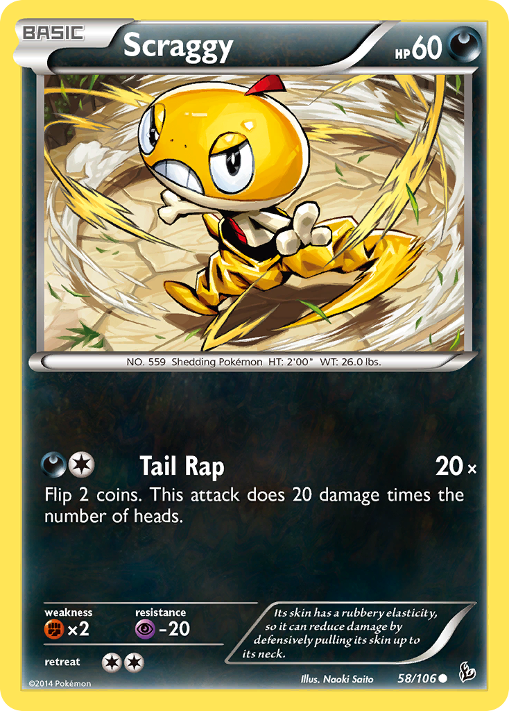 Scraggy (58/106) [XY: Flashfire] | Play N Trade Winnipeg