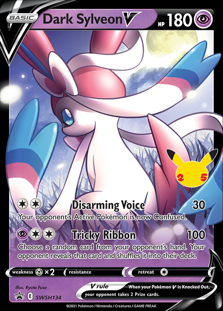 Dark Sylveon V (SWSH134) (Celebrations) [Sword & Shield: Black Star Promos] | Play N Trade Winnipeg