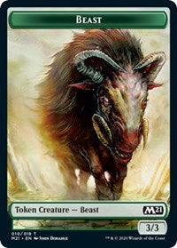 Beast // Treasure Double-sided Token [Core Set 2021 Tokens] | Play N Trade Winnipeg