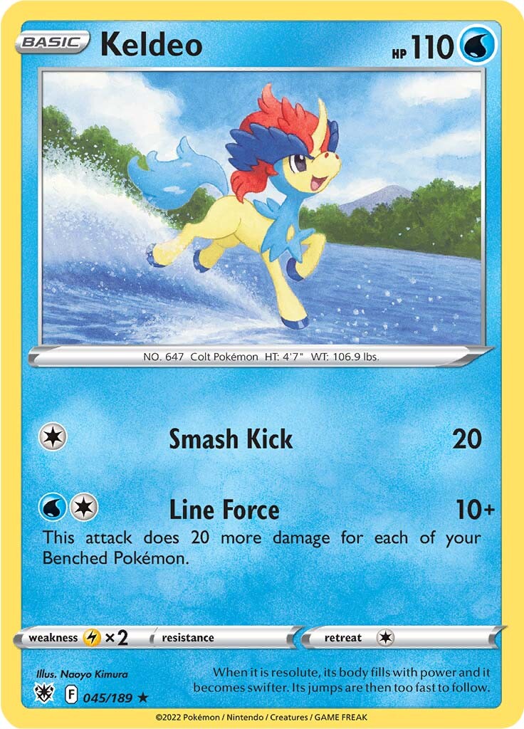 Keldeo (045/189) (Theme Deck Exclusive) [Sword & Shield: Astral Radiance] | Play N Trade Winnipeg