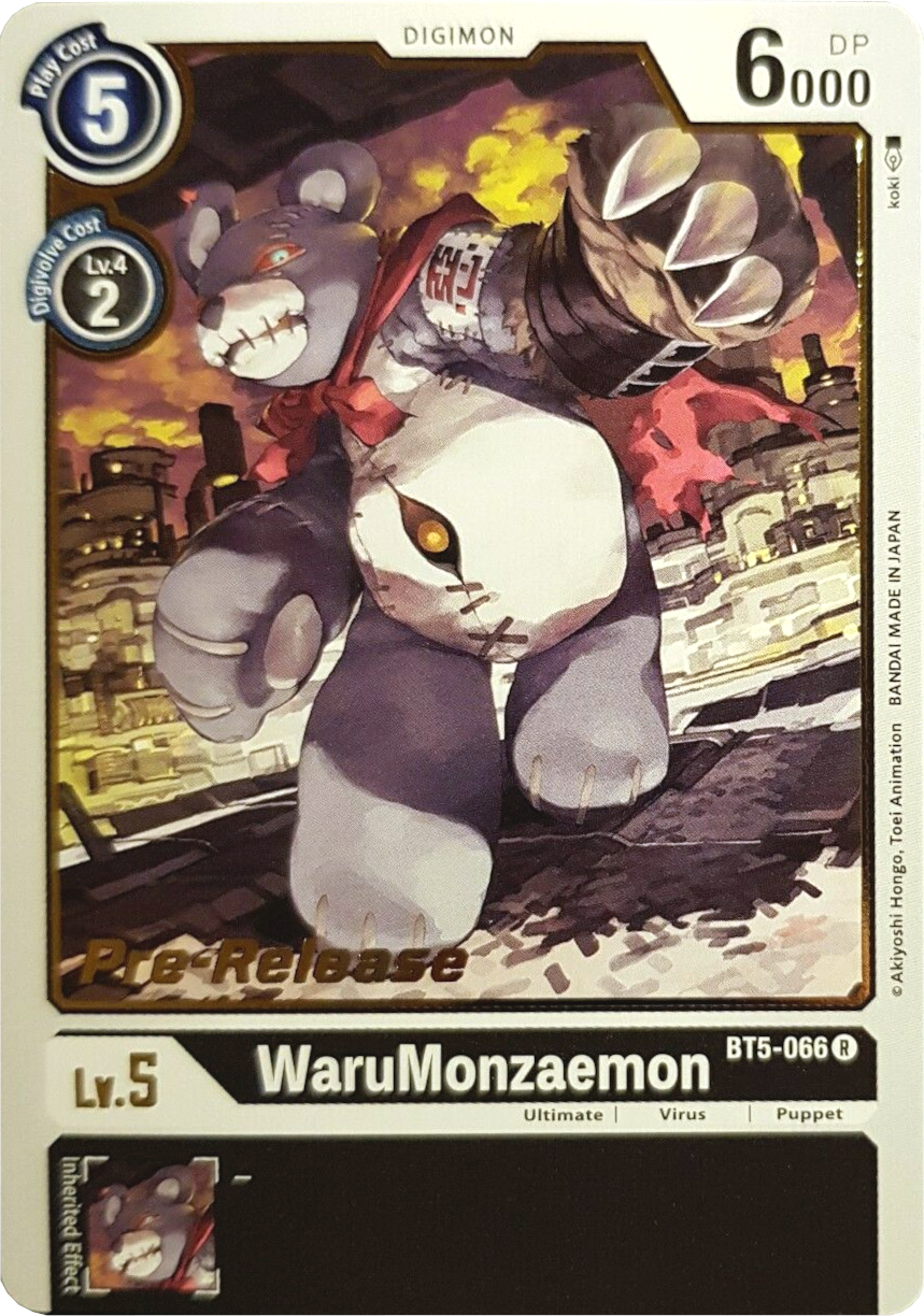 WaruMonzaemon [BT5-066] [Battle of Omni Pre-Release Promos] | Play N Trade Winnipeg