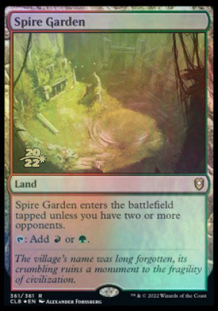 Spire Garden [Commander Legends: Battle for Baldur's Gate Prerelease Promos] | Play N Trade Winnipeg