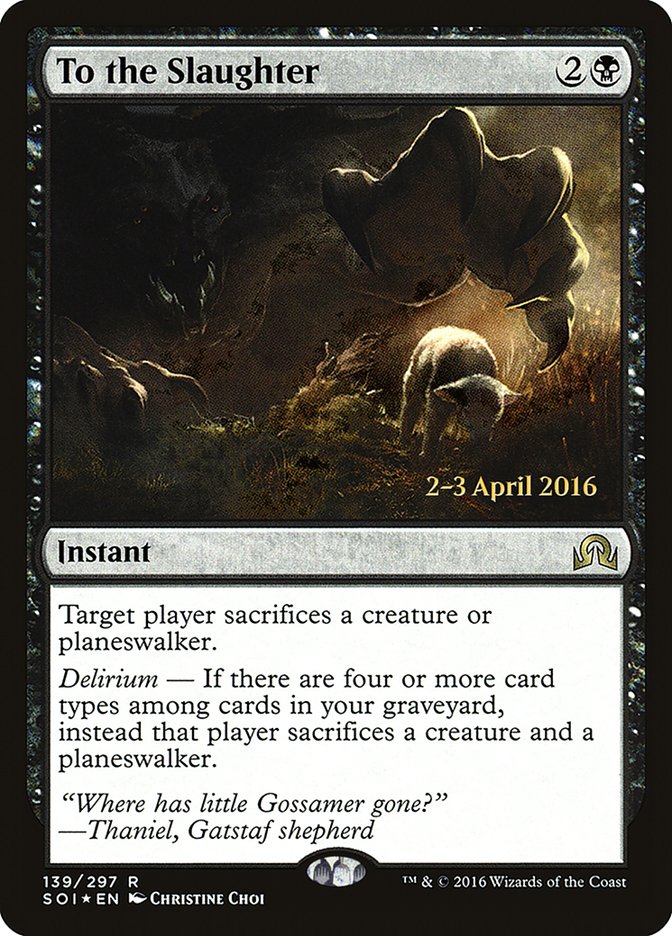 To the Slaughter [Shadows over Innistrad Prerelease Promos] | Play N Trade Winnipeg