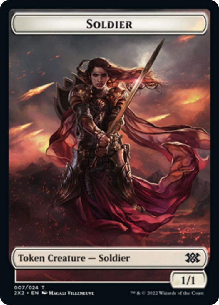 Elemental // Soldier Double-sided Token [Double Masters 2022 Tokens] | Play N Trade Winnipeg