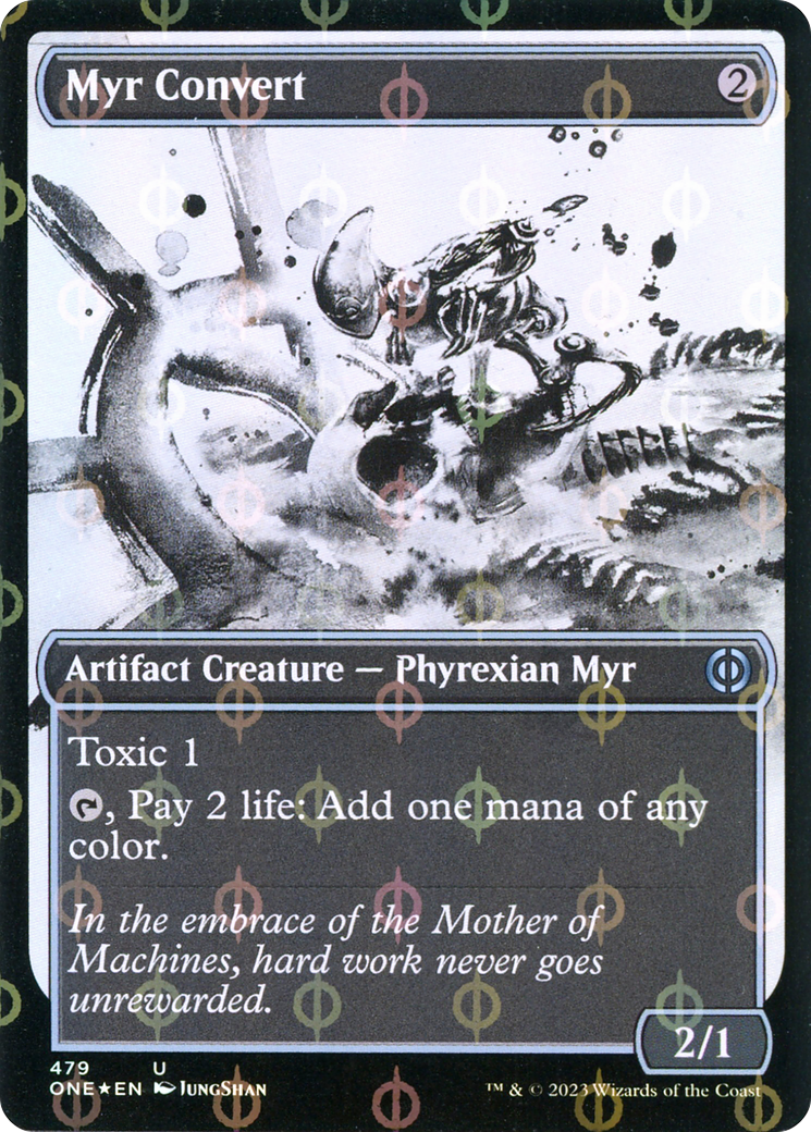 Myr Convert (Showcase Ichor Step-and-Compleat Foil) [Phyrexia: All Will Be One] | Play N Trade Winnipeg