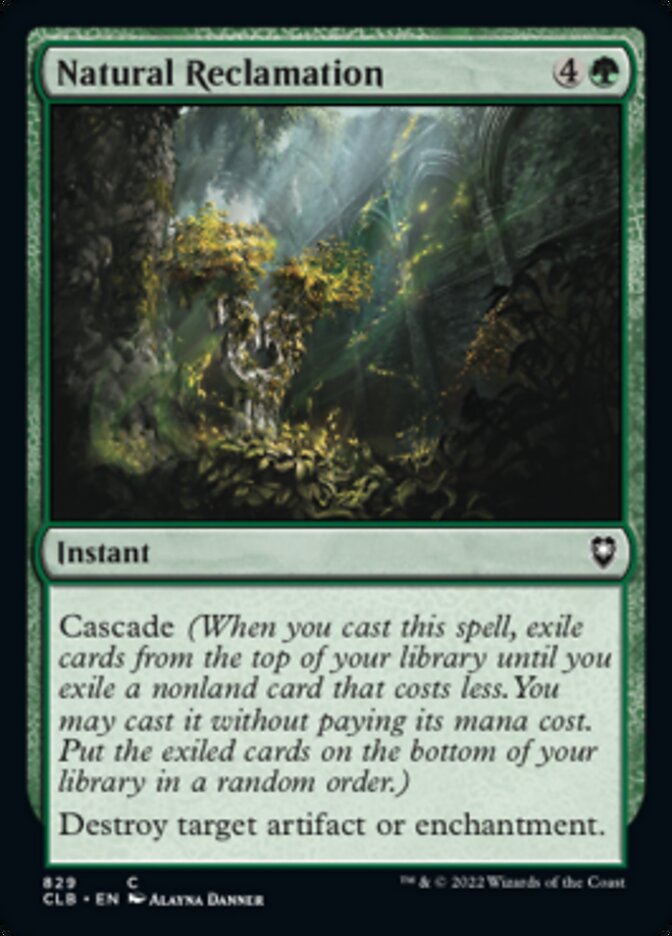 Natural Reclamation [Commander Legends: Battle for Baldur's Gate] | Play N Trade Winnipeg