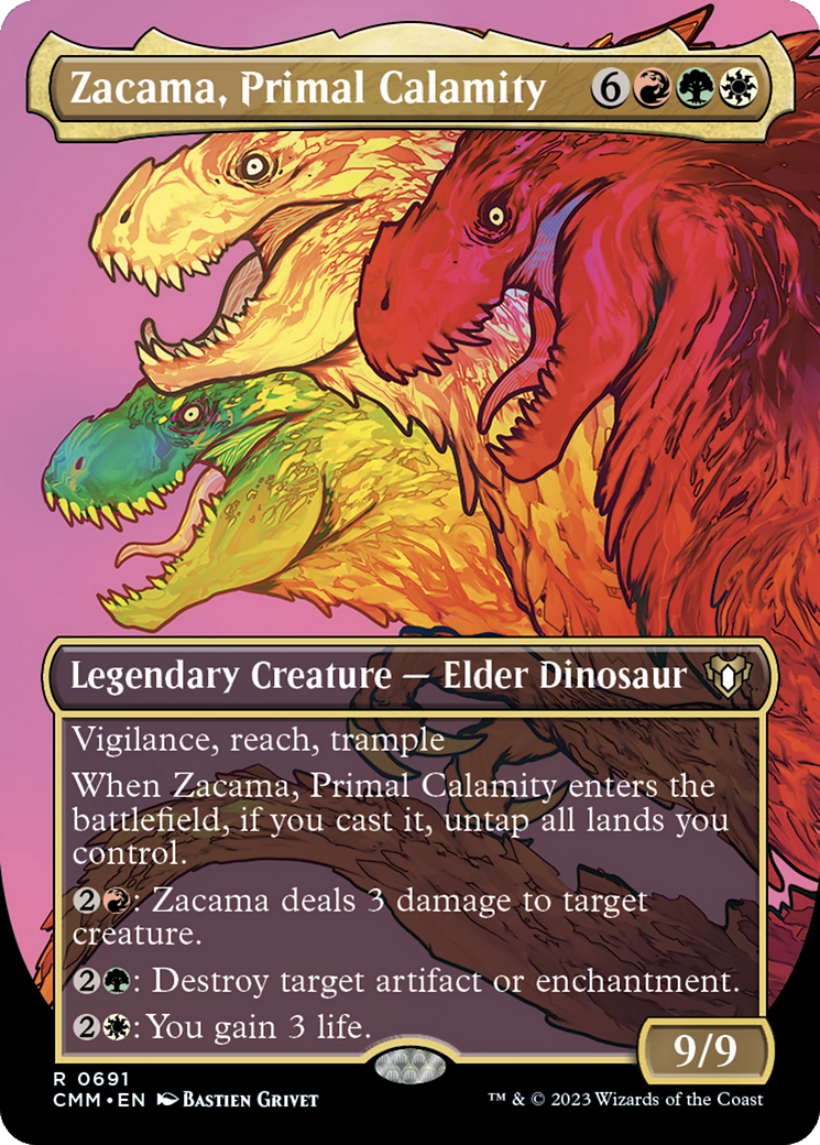 Zacama, Primal Calamity (Borderless Profile) [Commander Masters] | Play N Trade Winnipeg