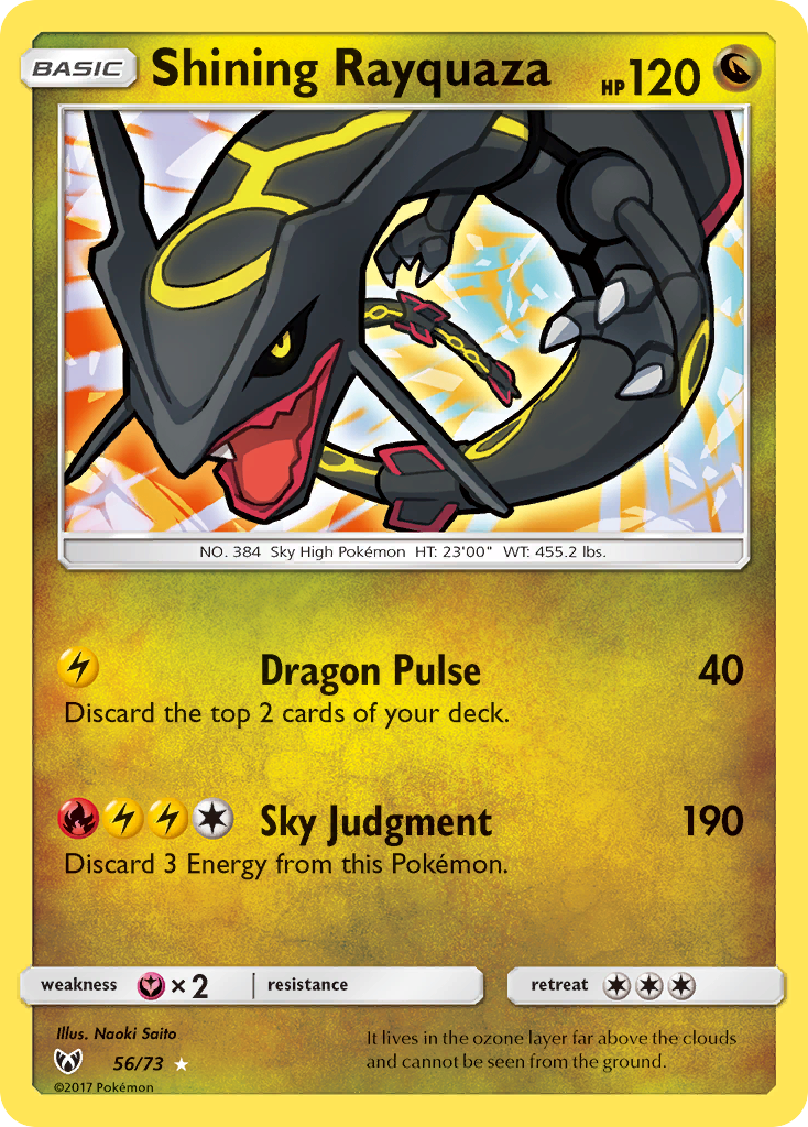 Shining Rayquaza (56/73) [Sun & Moon: Shining Legends] | Play N Trade Winnipeg