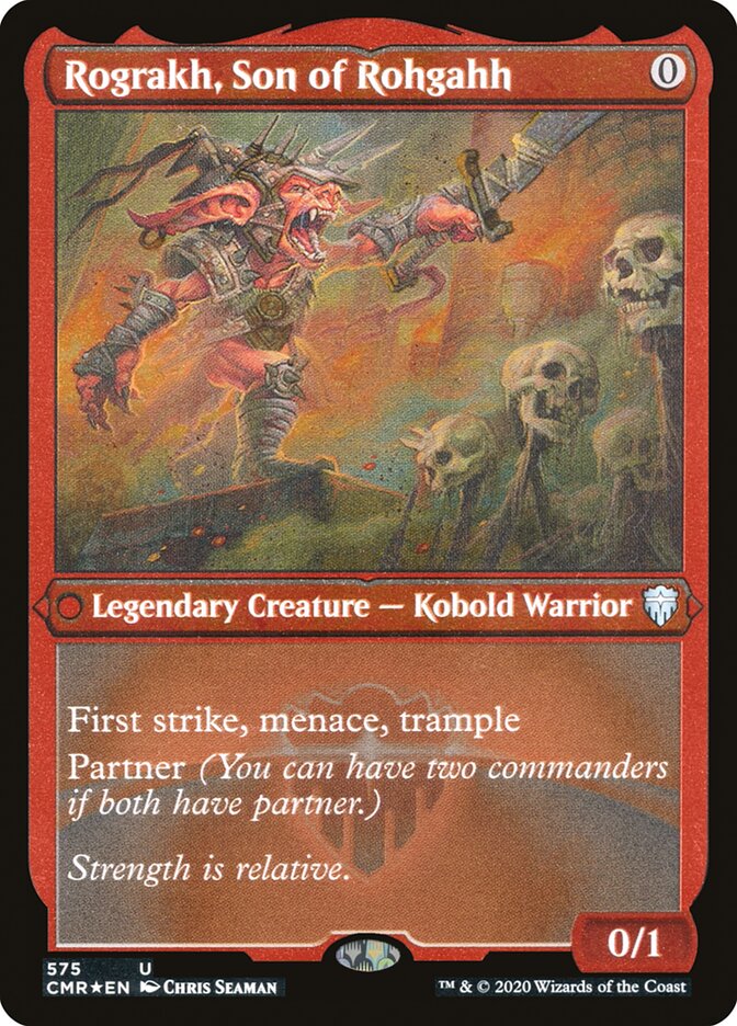 Rograkh, Son of Rohgahh (Etched) [Commander Legends] | Play N Trade Winnipeg