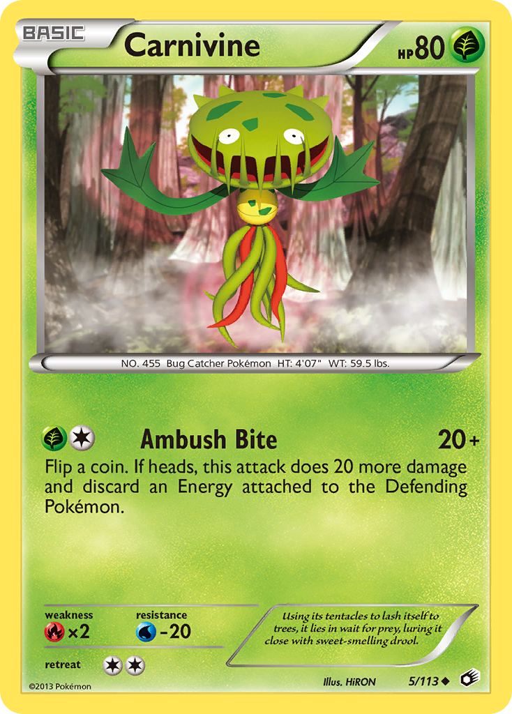 Carnivine (5/113) [Black & White: Legendary Treasures] | Play N Trade Winnipeg