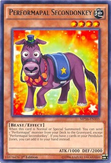 Performapal Secondonkey [MP16-EN105] Rare | Play N Trade Winnipeg