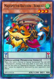 Majespecter Raccoon - Bunbuku [MP16-EN126] Ultra Rare | Play N Trade Winnipeg