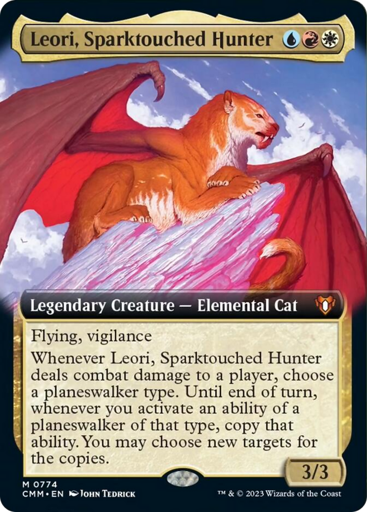 Leori, Sparktouched Hunter (Extended Art) [Commander Masters] | Play N Trade Winnipeg