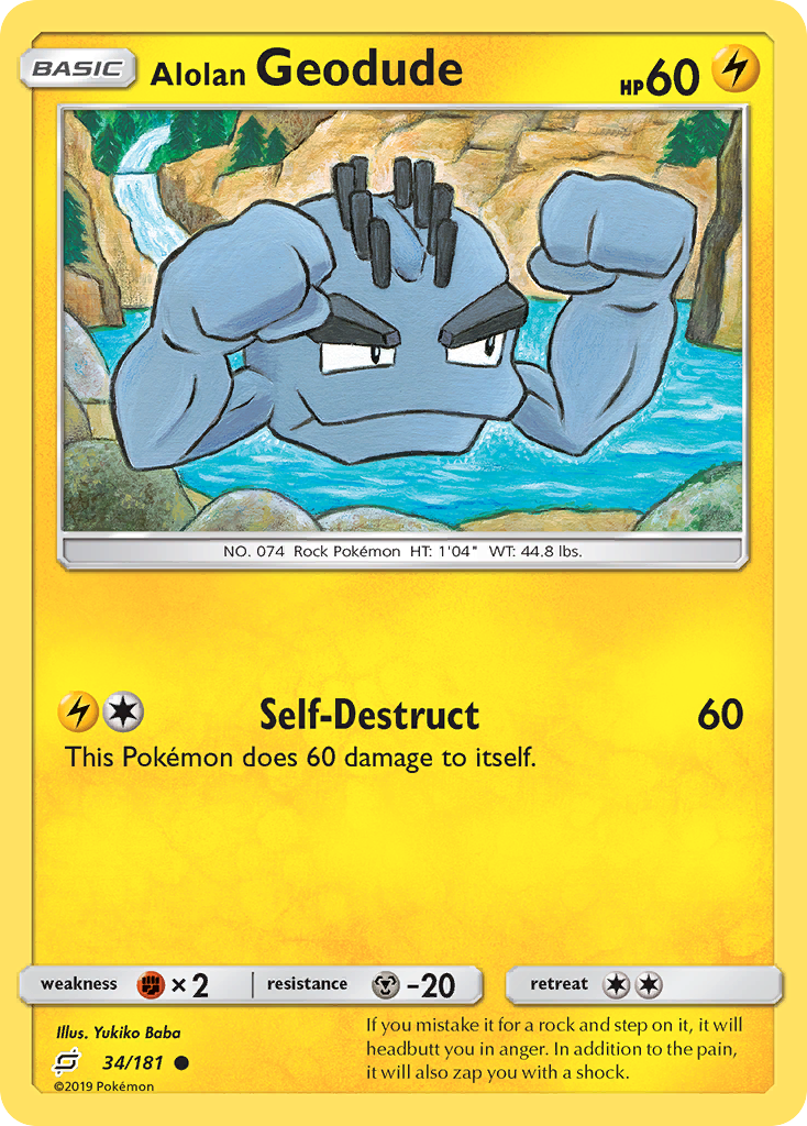 Alolan Geodude (34/181) [Sun & Moon: Team Up] | Play N Trade Winnipeg