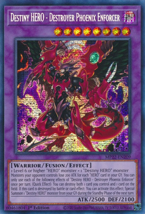 Destiny HERO - Destroyer Phoenix Enforcer [MP22-EN209] Prismatic Secret Rare | Play N Trade Winnipeg