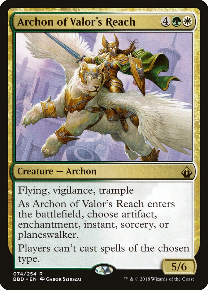 Archon of Valor's Reach [Battlebond] | Play N Trade Winnipeg