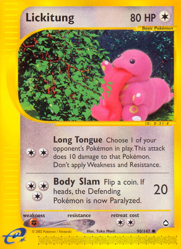 Lickitung (90/147) [Aquapolis] | Play N Trade Winnipeg