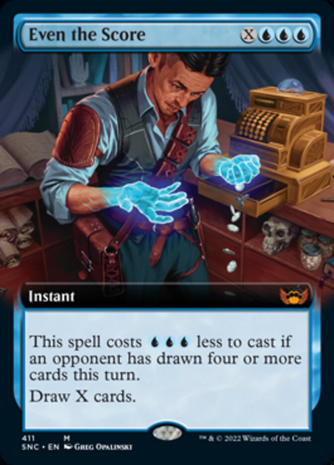 Even the Score (Extended Art) [Streets of New Capenna] | Play N Trade Winnipeg