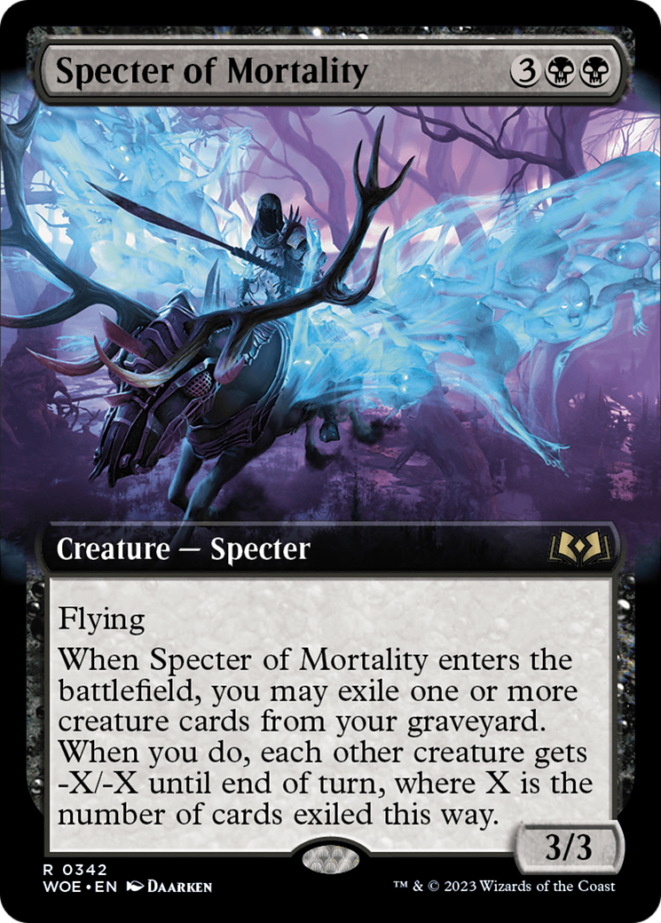 Specter of Mortality (Extended Art) [Wilds of Eldraine] | Play N Trade Winnipeg