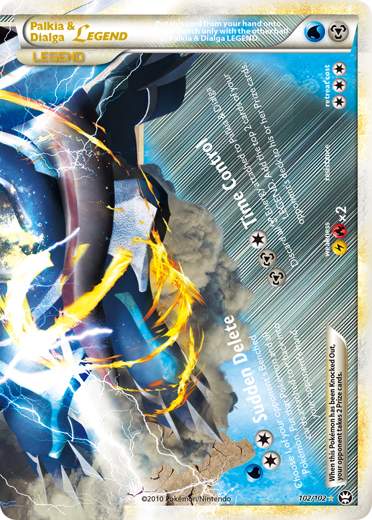 Palkia & Dialga LEGEND (102/102) [HeartGold & SoulSilver: Triumphant] | Play N Trade Winnipeg