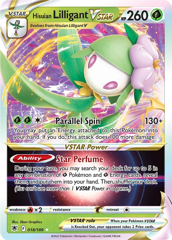 Hisuian Lilligant VSTAR (018/189) [Sword & Shield: Astral Radiance] | Play N Trade Winnipeg