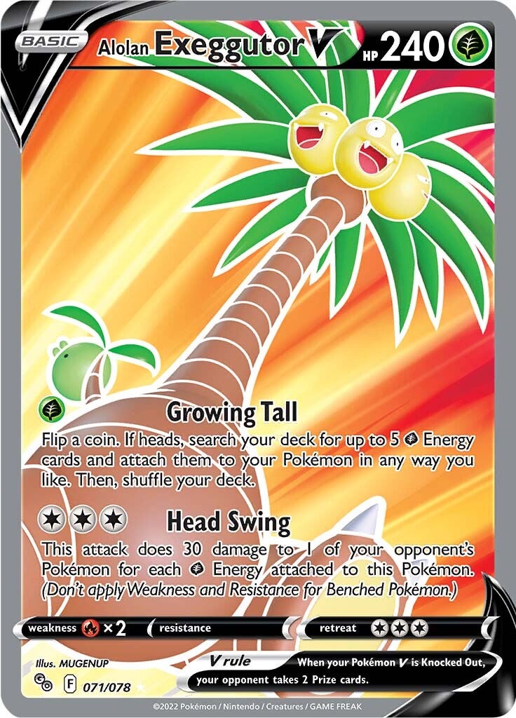 Alolan Exeggutor V (071/078) [Pokémon GO] | Play N Trade Winnipeg