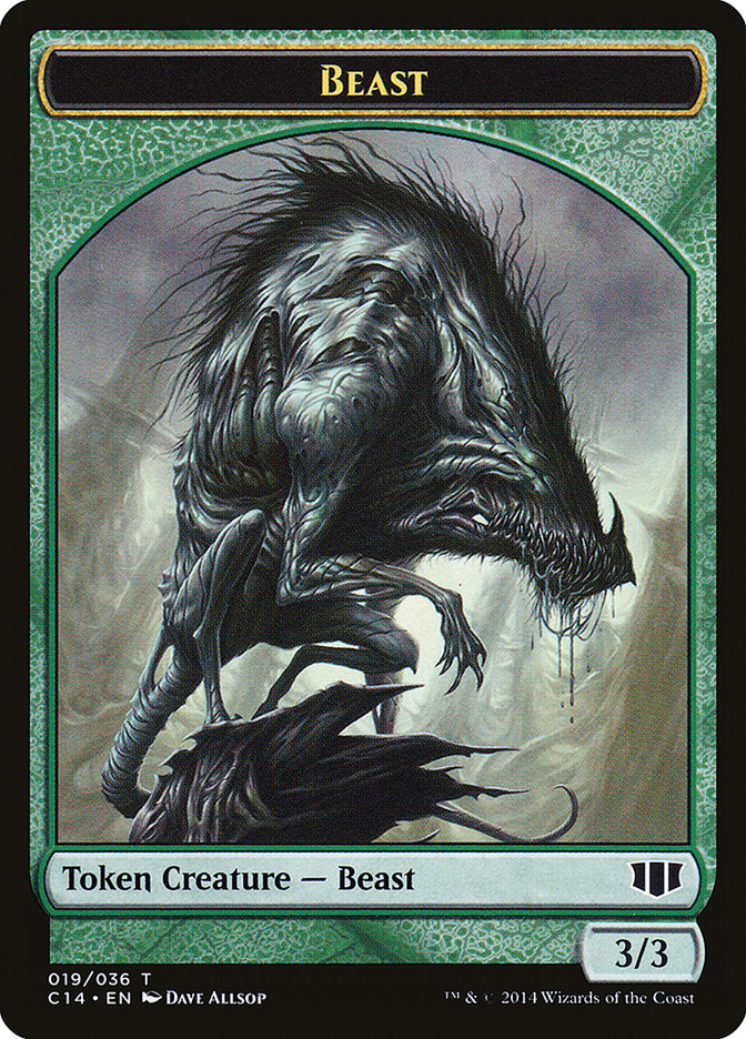 Elemental // Beast (019/036) Double-sided Token [Commander 2014 Tokens] | Play N Trade Winnipeg