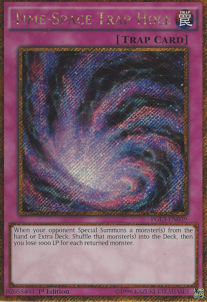 Time-Space Trap Hole [PGL3-EN039] Gold Secret Rare | Play N Trade Winnipeg