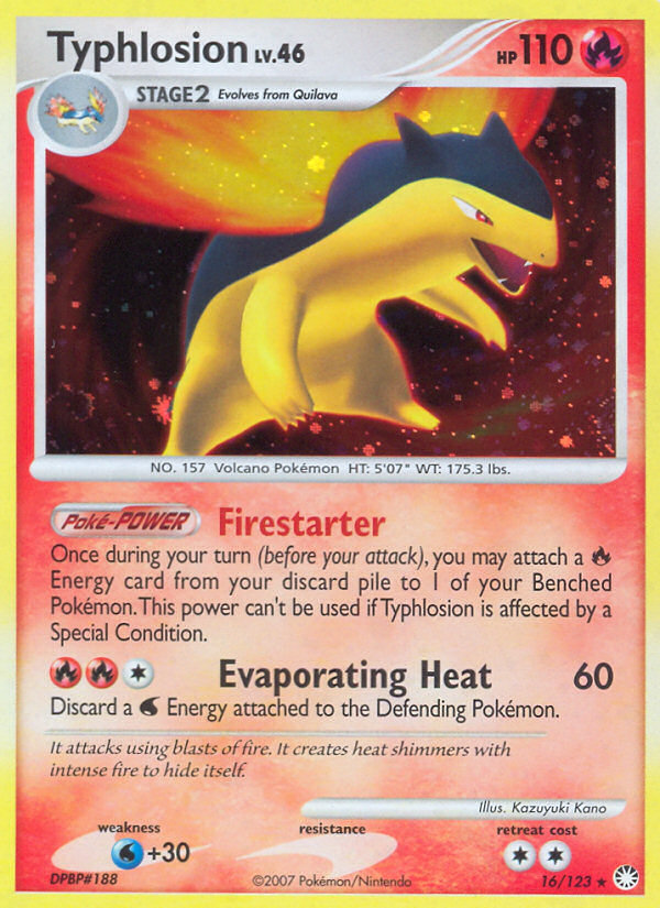 Typhlosion (16/123) [Diamond & Pearl: Mysterious Treasures] | Play N Trade Winnipeg