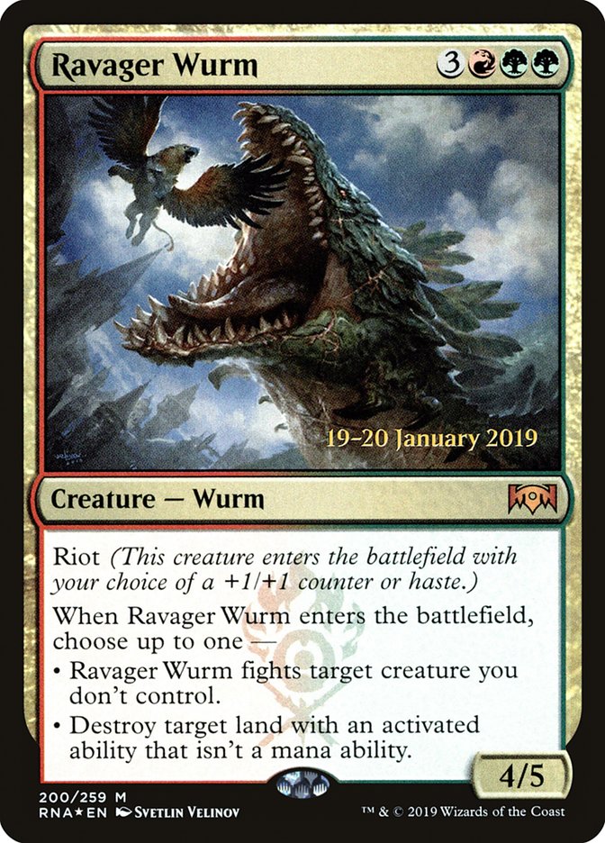 Ravager Wurm [Ravnica Allegiance Prerelease Promos] | Play N Trade Winnipeg