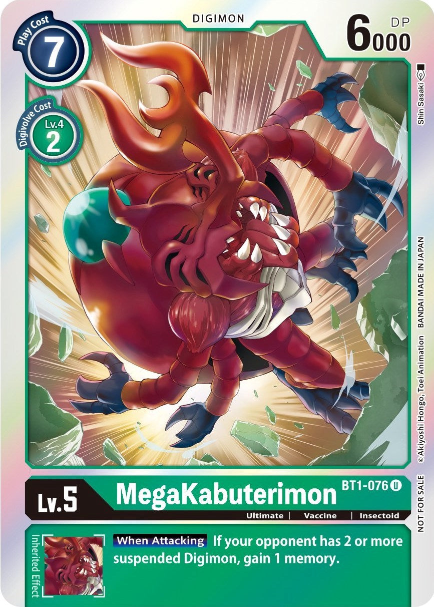 MegaKabuterimon [BT1-076] (Official Tournament Pack Vol. 6) [Release Special Booster Promos] | Play N Trade Winnipeg