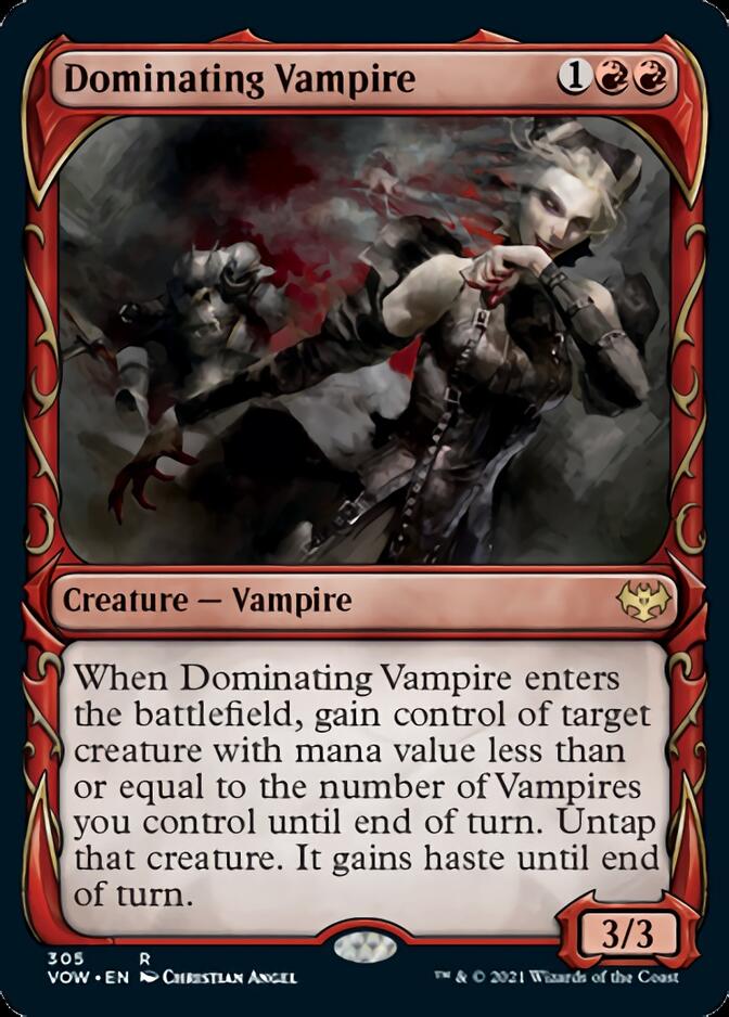 Dominating Vampire (Showcase Fang Frame) [Innistrad: Crimson Vow] | Play N Trade Winnipeg