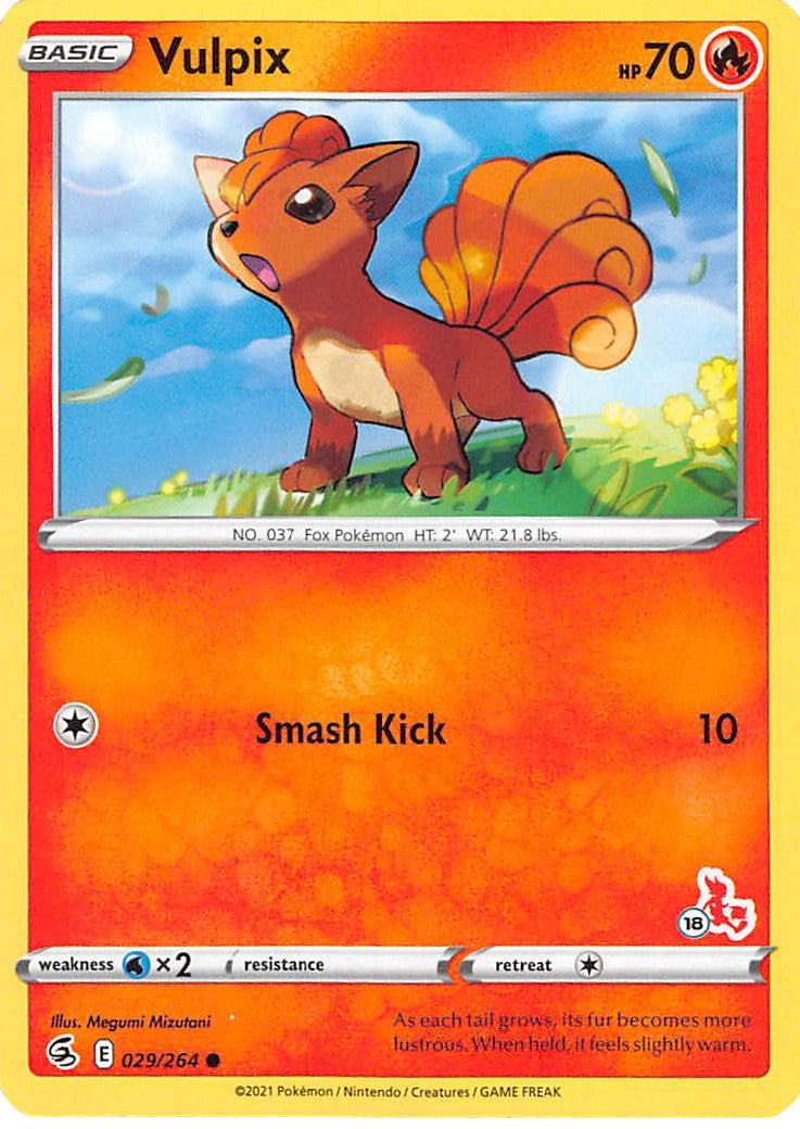 Vulpix (029/264) (Cinderace Stamp #18) [Battle Academy 2022] | Play N Trade Winnipeg