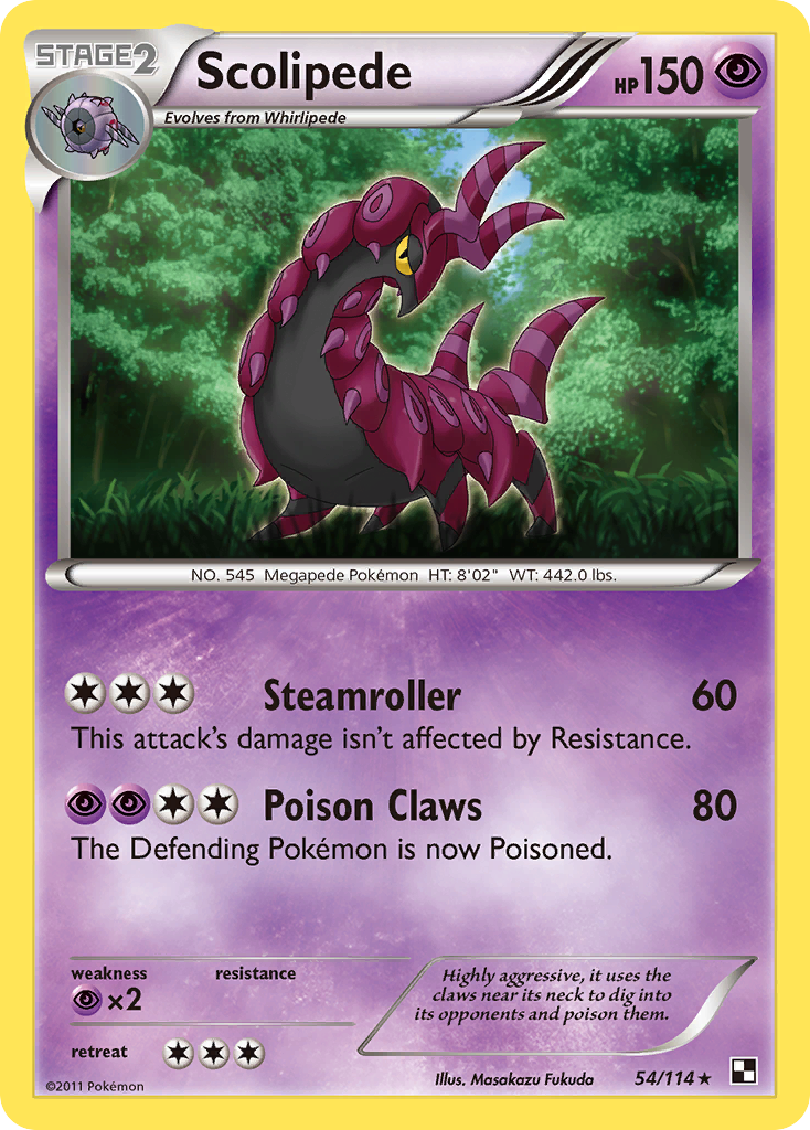 Scolipede (54/114) [Black & White: Base Set] | Play N Trade Winnipeg