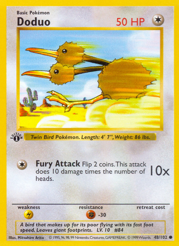 Doduo (48/102) (Shadowless) [Base Set 1st Edition] | Play N Trade Winnipeg