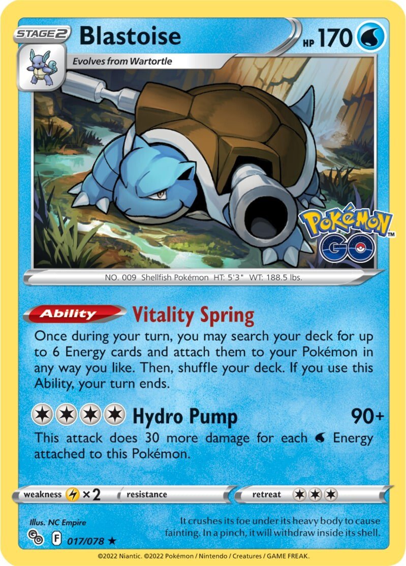 Blastoise (017/078) [Pokémon GO] | Play N Trade Winnipeg