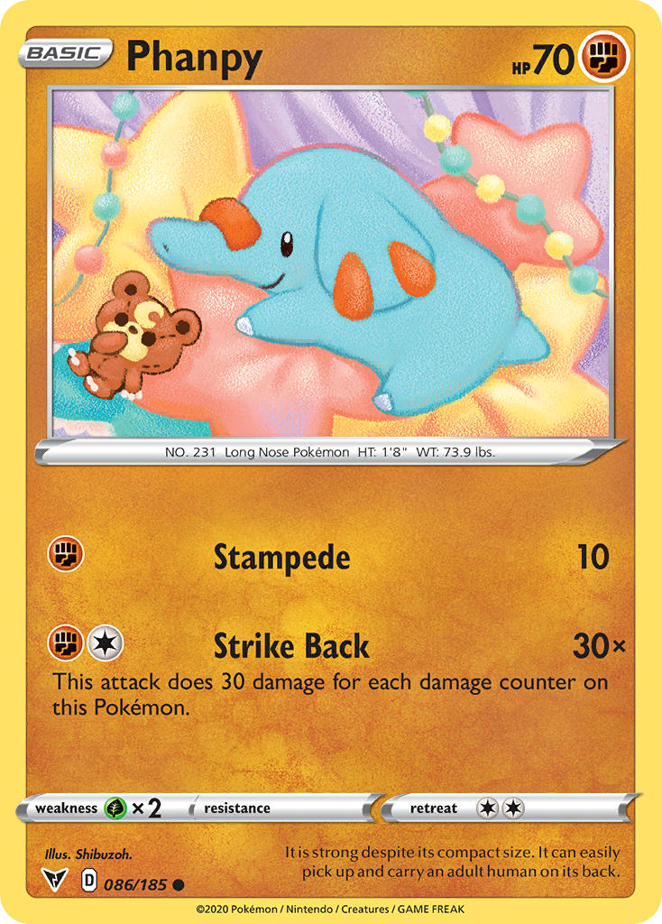 Phanpy (086/185) [Sword & Shield: Vivid Voltage] | Play N Trade Winnipeg