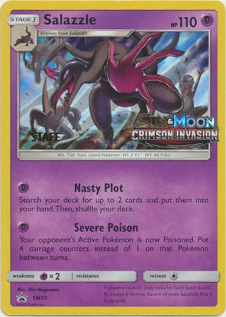 Salazzle (SM73) (Staff Prerelease Promo) [Sun & Moon: Black Star Promos] | Play N Trade Winnipeg