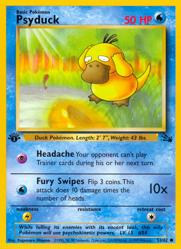 Psyduck (53/62) [Fossil 1st Edition] | Play N Trade Winnipeg