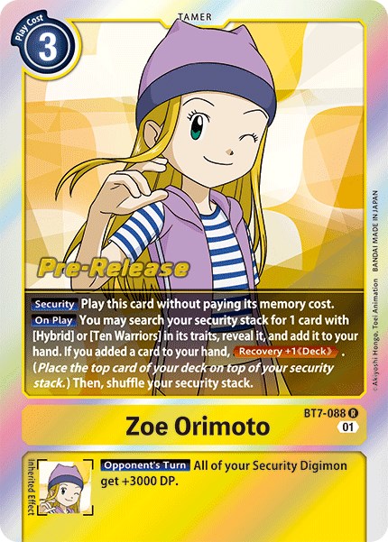 Zoe Orimoto [BT7-088] [Next Adventure Pre-Release Cards] | Play N Trade Winnipeg