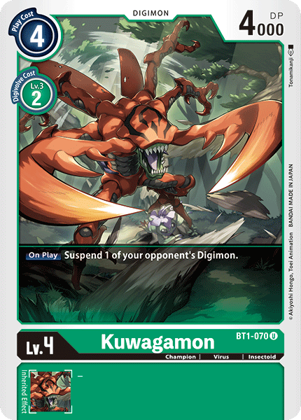 Kuwagamon [BT1-070] [Release Special Booster Ver.1.0] | Play N Trade Winnipeg