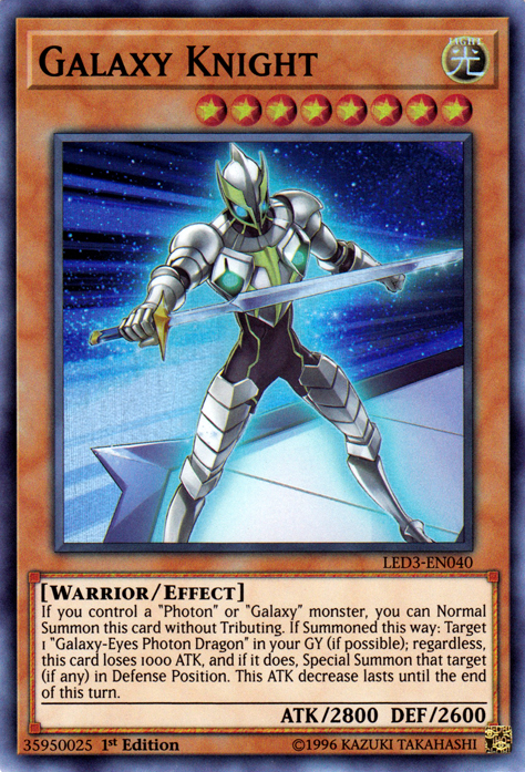 Galaxy Knight [LED3-EN040] Super Rare | Play N Trade Winnipeg