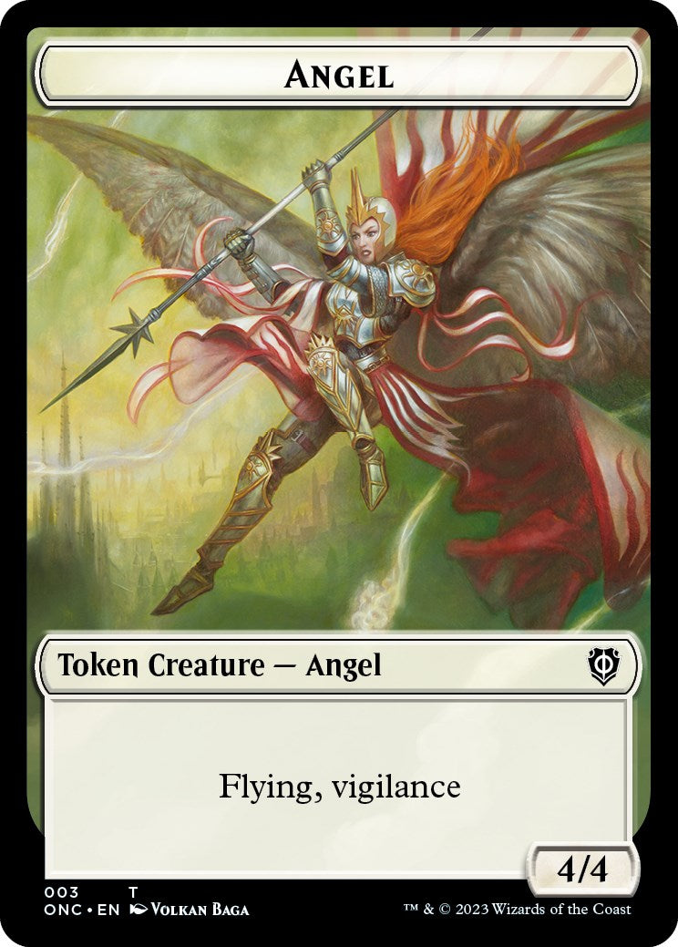 Soldier (008) // Angel Double-Sided Token [Phyrexia: All Will Be One Commander Tokens] | Play N Trade Winnipeg