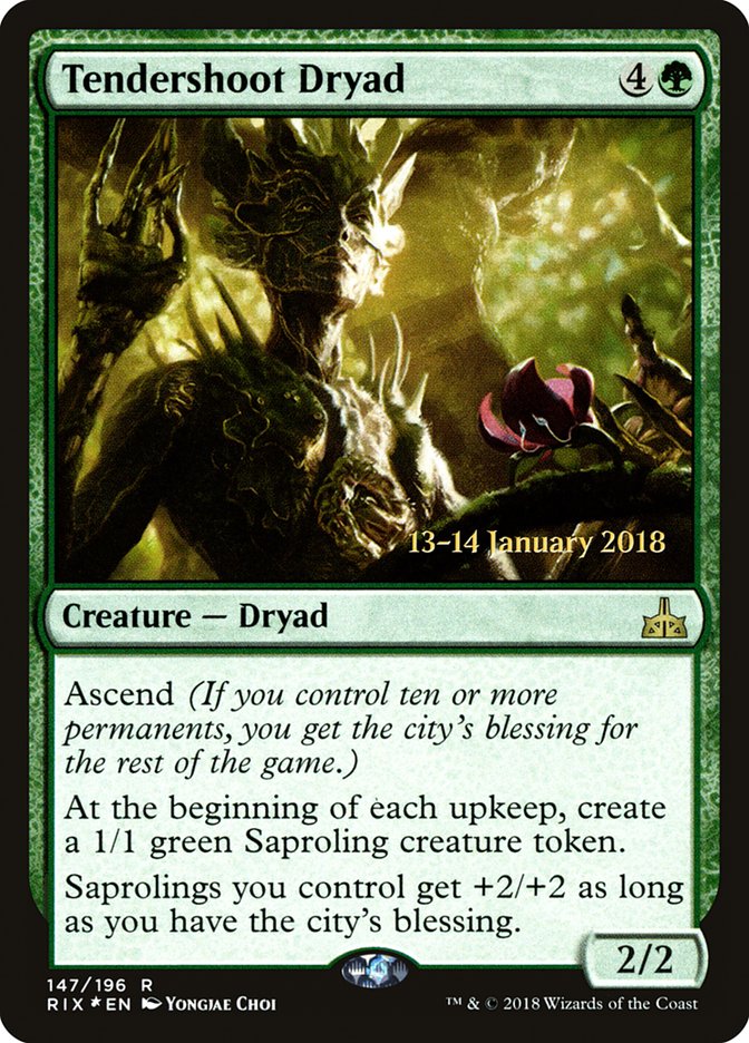 Tendershoot Dryad [Rivals of Ixalan Prerelease Promos] | Play N Trade Winnipeg