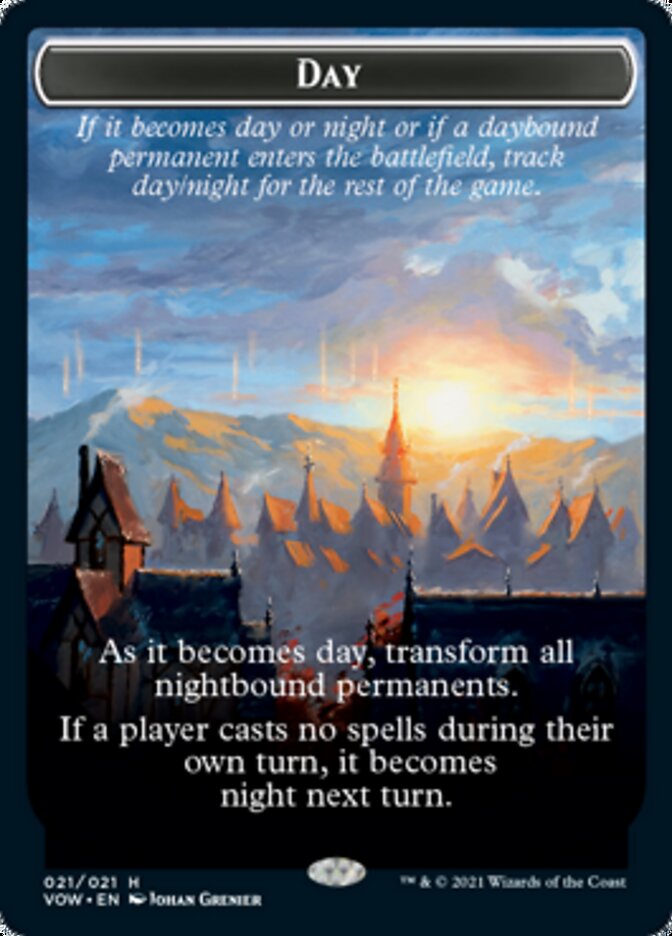 Day // Night Double-sided Token [Innistrad: Crimson Vow Tokens] | Play N Trade Winnipeg