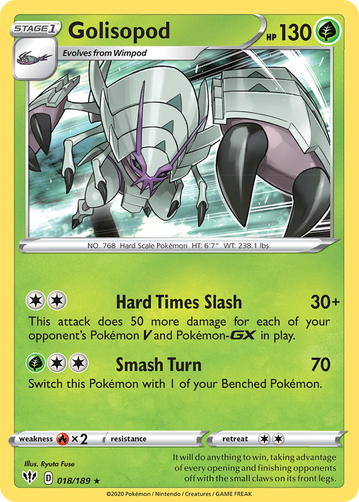 Golisopod (018/189) [Sword & Shield: Darkness Ablaze] | Play N Trade Winnipeg