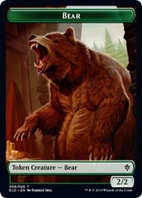 Bear // Food (17) Double-sided Token [Throne of Eldraine Tokens] | Play N Trade Winnipeg