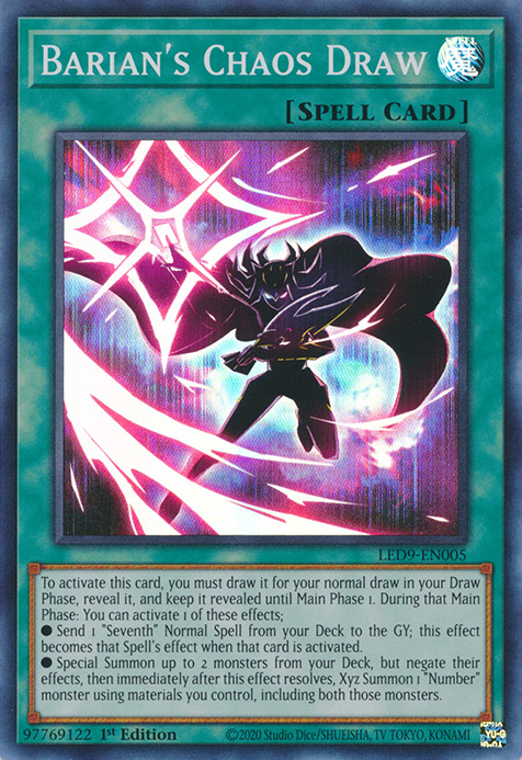 Barian's Chaos Draw [LED9-EN005] Super Rare | Play N Trade Winnipeg